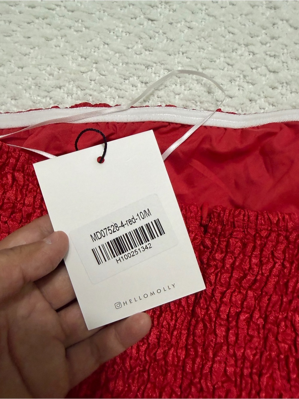 Hello Molly Sasha Strapless Mini Dress Red Women’s Size M NWT - Picture 10 of 12